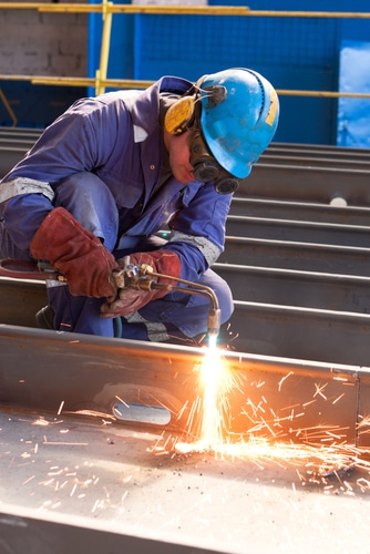 steel factory workers